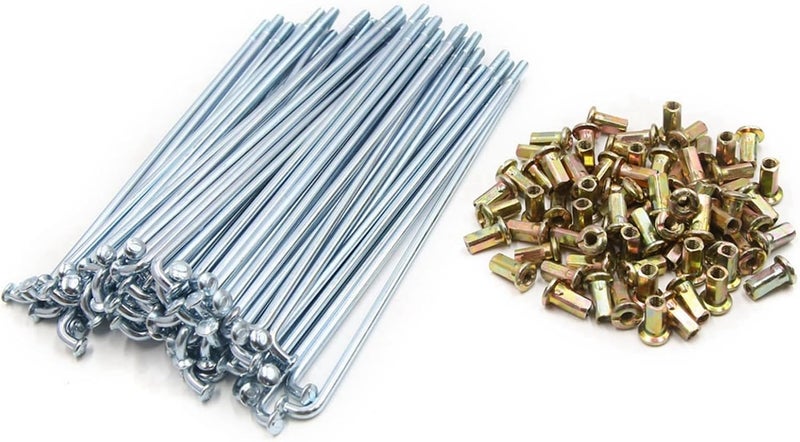 REPAIROCK 72pcs 4mm Thread Diameter Motorcycle Wheel Spokes with Nipples 160mm Length Auto Replacement Parts - Image 1